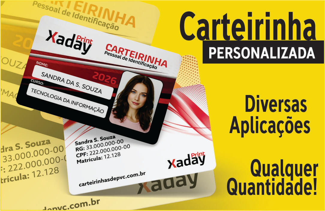 Carteirinhas de Identificação Impressas em PVC com Alta Qualidade de Imagem e para Diversas Aplicações.